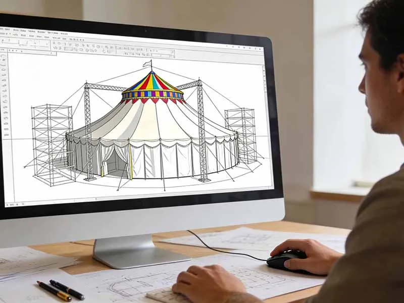 3D Rendering of a Circus Tent