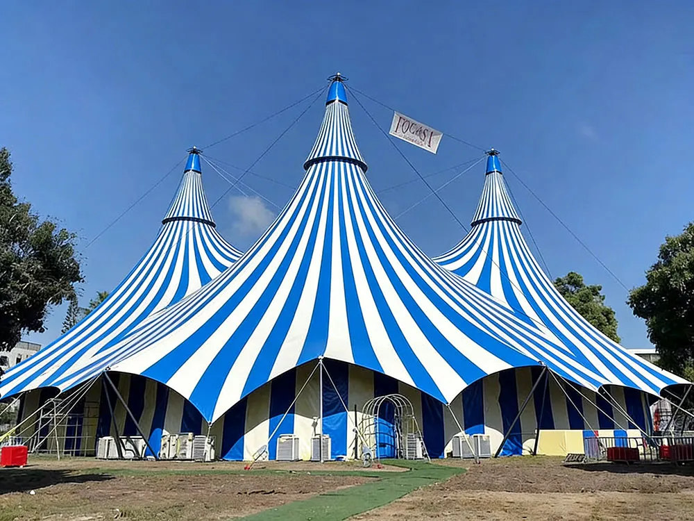 Blue and white circus tent (2)