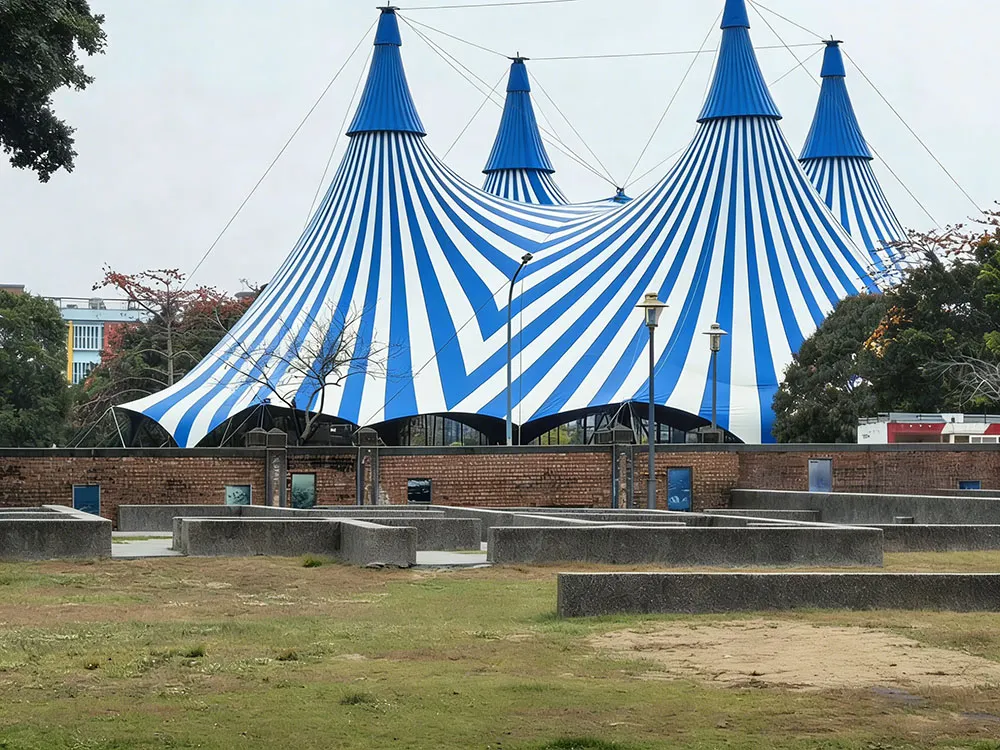 Blue and white circus tent (3)