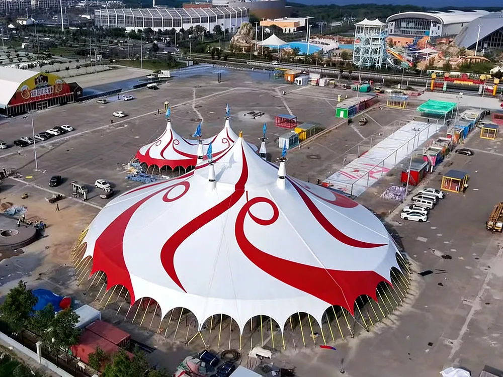 Red and White Circus Tent